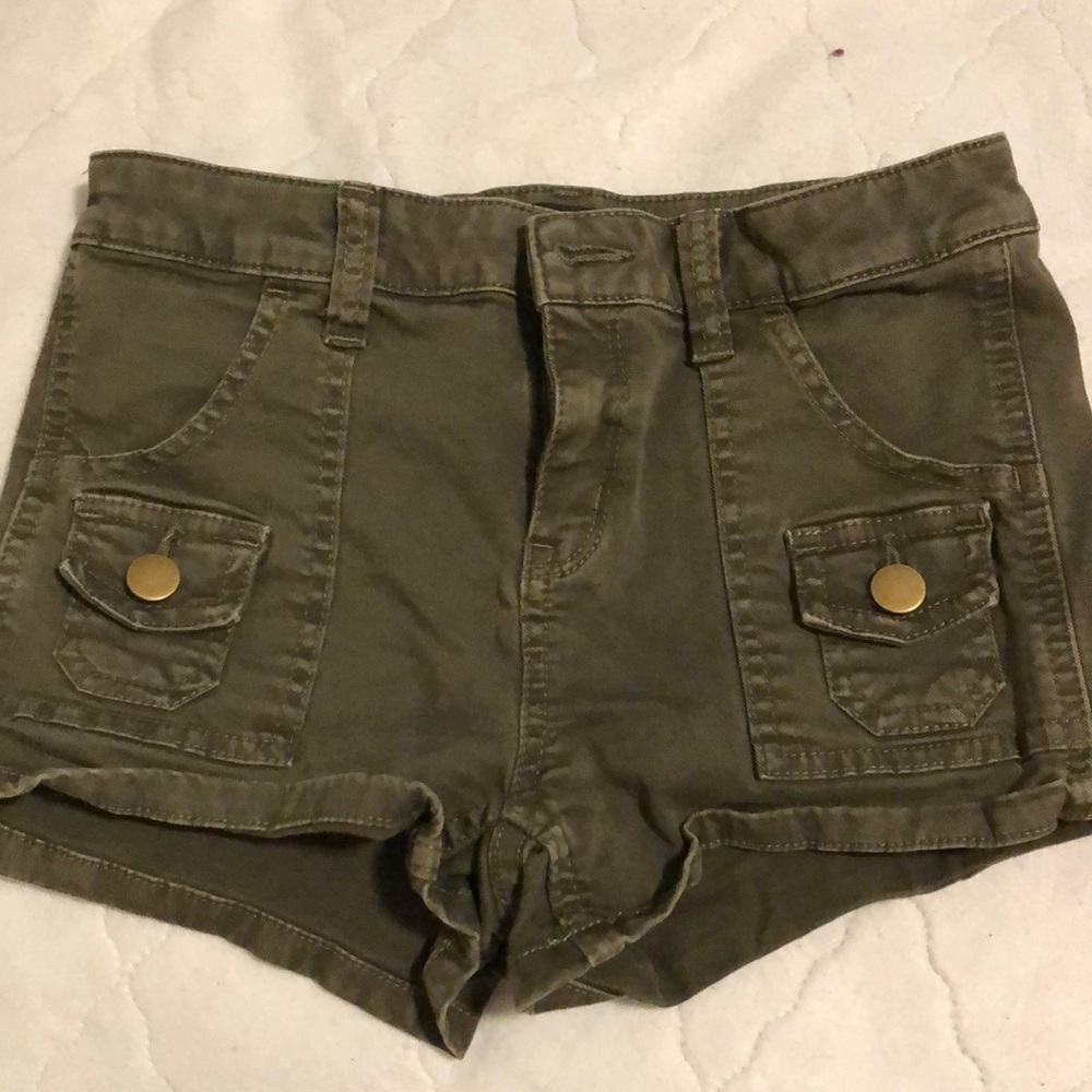 army green shorts